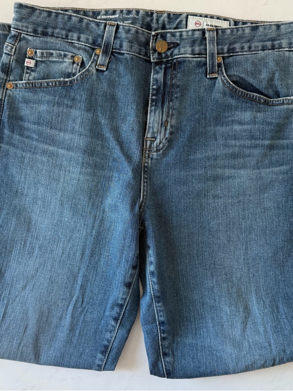 Ag Adriano Goldschmied Light Blue Ex-Boyfriend Jeans - Picture 2 of 4